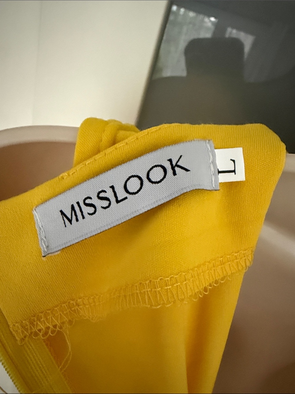 Misslook Yellow Women's One-Shoulder Wide-Leg Jumpsuit Large - Picture 3 of 3
